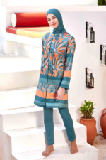 رُقيّة – بدلة سباحة محتشمة بألوان عصرية وبتغطية كاملة